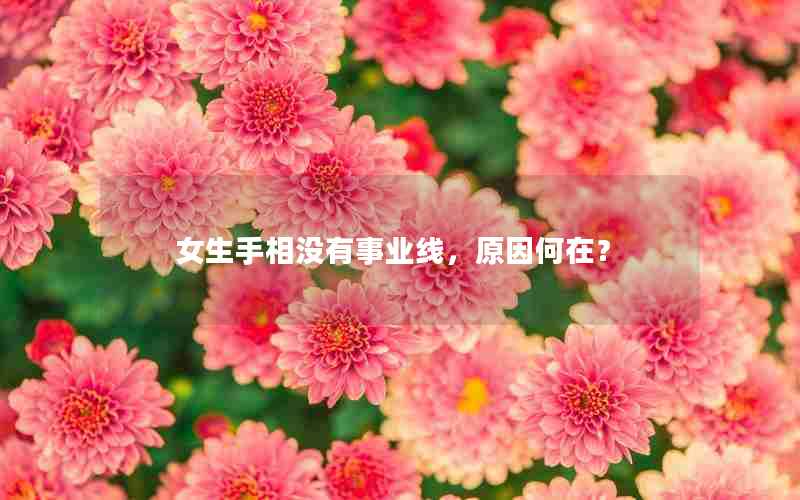 女生手相没有事业线，原因何在？